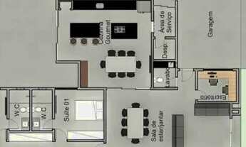 Imagem 2: Casa com 3 dormitórios à venda, 218 m² por R$ 1.790.000 - Santorini Residencial Club - Pau