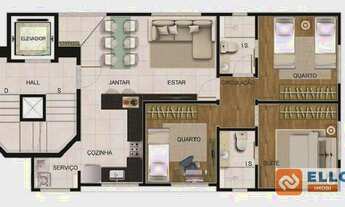 Imagem 5: Cobertura com 3 dormitórios à venda, 140 m² por R$ 1.299.000,00 - Santo Agostinho - Belo H