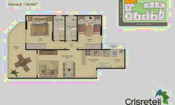 Imagem 5: Apartamento de 02 quartos, sendo 01 suíte, 80,00M², 02 vagas de garagem à venda Praia do M