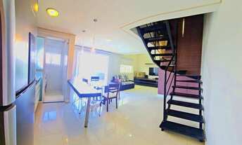 Imagem: DUPLEX 1 Suíte piso duplo na sala Lazer