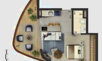 Imagem 2: Studio 48m² com varanda - 1 suíte - 1 vaga - Vila Olimpia - São Paulo