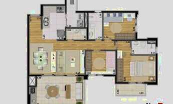 Imagem 3: Apartamento 102m² 3 Dormitórios 2 Vagas no Tatuapé/SP