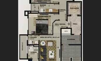 Imagem 3: APARTAMENTO COM 3 DORMITÓRIOS SENDO 1 SUÍTE À VENDA, 89,00M² por R$ 800.000,00 - CENTRO