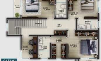 Imagem 5: Casa à venda com 179 m² e 276 m² de área total possuindo 4 quartos no Campeche - Florianóp