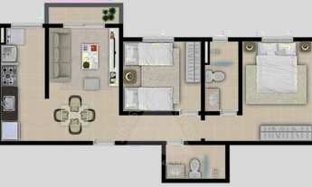 Imagem 2: Apartamento Apartamento com 2 dormitórios