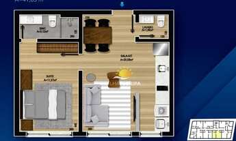 Imagem 7: Apartamento com 1 dormitório à venda, 53 m² por R$ 382.186 - Trindade - Florianópolis/SC