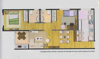 Imagem 2: Apartamento à venda, 70 metros quadrados com 2 dormitórios (1 suíte) em Aldeia da Serra, B