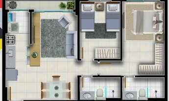 Imagem 2: Apto 2Q c/ Suíte e Varanda Pronto para Morar - Parque Amazônia - Próx. Parque Cascavel