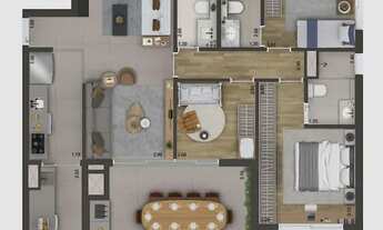 Imagem 4: Apartamento para venda com 105 metros quadrados com 3 quartos em Vila Dom Pedro I - São Pa