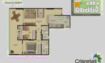 Imagem 6: Apartamento de 02 quartos, sendo 01 suíte, 80,00M², 02 vagas de garagem à venda Praia do M