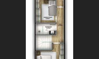 Imagem 7: Sobrado com 3 dormitórios (uma suíte) à venda, 103 m² por R$ 389.000 - Bom Retiro - Joinvi
