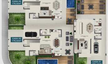 Imagem 3: Casa à venda com 179 m² e 276 m² de área total possuindo 4 quartos no Campeche - Florianóp