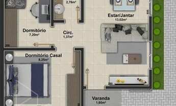 Imagem 2: Casa em Condomínio para Venda em Ponta Grossa, Nova Rússia, 2 dormitórios, 1 banheiro, 1 v