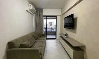 Imagem: Quarto e sala mobiliado na Ponta Verde