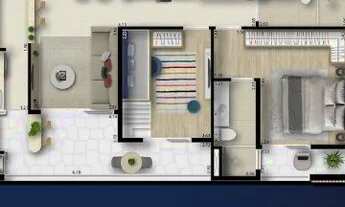 Imagem 4: Apartamento para venda tem 69 metros quadrados com 2 quartos