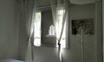 Imagem 6: Apto 1 dorm (sala, cozinha americana, área de serviço, quarto, corredor e banheiro). Vaga