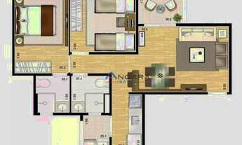 Imagem 2: Apartamento com 2 dormitórios à venda, 56 m² por R$ 400.000 - Vila Rosália - Guarulhos/SP