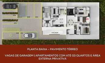 Imagem 4: Apartamento térreo com área privativa de 66m² com 2 quartos a venda por R$ 265.000 - Altip