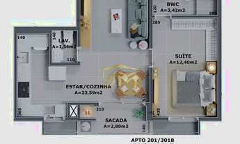 Imagem 5: R1-AP00358 Perto do Mar Apartamento com 1 dormitorio na Cachoeira do Bom Jesus