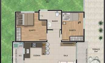 Imagem 2: Apartamento Garden com 2 dormitórios à venda, 96 m² por R$ 405.500,00 - Santa Amélia - Bel