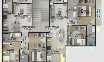 Imagem 7: Apartamento Garden Com 2 dormitórios sendo 1 suíte - Afonso Pena - São José dos Pinhais/PR