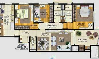 Imagem 2: Apartamento3d-residencial-valle-nevado-santa-maria/rs