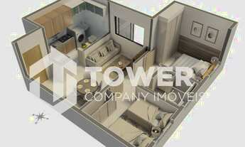 Imagem 7: Apto de 55m² de 2 quartos 1 suíte, sacada, elevador e lazer completo. Entrada parcelada em
