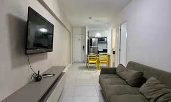 Imagem 2: Quarto e sala mobiliado na Ponta Verde