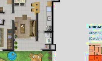 Imagem 2: Apartamento Garden com 2 dormitórios à venda, 52 m² por R$ 241.733,00 - Fazenda Velha - Ar