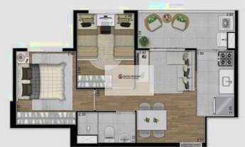 Imagem 2: Apartamento com 2 dormitórios à venda, 44 m² por R$ 350.000 - Vila Prudente (Zona Leste)