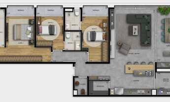 Imagem 3: Apartamento para venda possui 110 metros quadrados com 2 quartos em Jardim América - São P