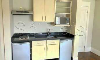 Imagem 7: Flat com mobília refinada e para locação em Pinheiros totalmente mobiliado. Consulte-nos