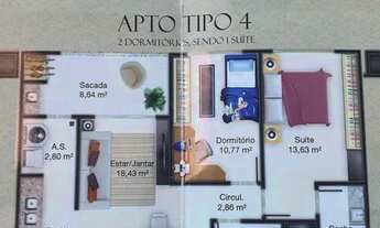 Imagem 7: Lindo Apartamento finamente decorado, 2 dormitórios, uma suíte a 150m do Mar, Gravatá, Nav