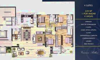 Imagem 6: Apartamento Mansão Bellagio à venda último andar 220m² Alphaville 1, Salvador-BA