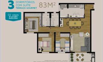 Imagem 4: Apartamento Floradas de Arboville - 3 Dormitórios( 1 Suite