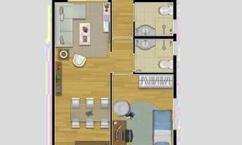 Imagem 3: Apartamento à venda, 70 metros quadrados com 2 dormitórios (1 suíte) em Aldeia da Serra, B