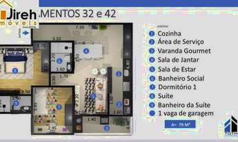 Imagem 2: APARTAMENTO 78 M² 2 DORM SENDO 1 SUITE RIBEIRÃO PIRES