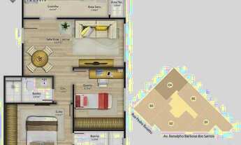 Imagem 7: Apartamento 02 Quartos com suíte - Edifício Modigliani - Jardim de Camburi - Vitória/ES