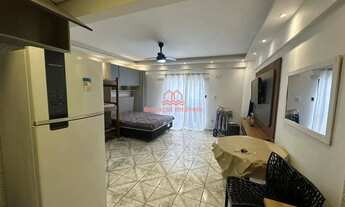 Imagem 2: Kitnet com SACADA MOBILIADA PARA ALUGAR DEFINITIVO na Ocian - Praia Grande/SP