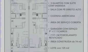 Imagem 2: Casas germinadas com 3 dormitórios à venda, 74 m² por R$ 335.000 - Park Dos Ypês - Uberlân