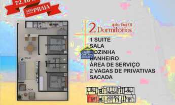 Imagem 5: 2 dorms, 1 suite, sacada, Aviação, 50 mil de entrada