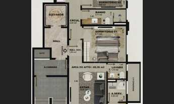 Imagem 6: APARTAMENTO COM 3 DORMITÓRIOS SENDO 1 SUÍTE À VENDA, 89,00M² por R$ 800.000,00 - CENTRO