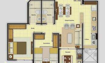 Imagem 5: Apartamento 1 suíte + 1 dormitório, 72m2, Fazenda, Itajaí