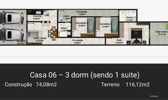 Imagem 1: Casa para venda possui 74 metros quadrados com 3 quartos em Jardim Morumbi - Indaiatuba