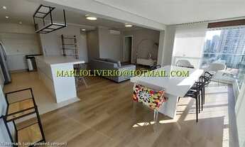 Imagem 2: Apartamento para locação no Brooklin, 135 m2, 03 suítes, varanda gourmet, mobiliado