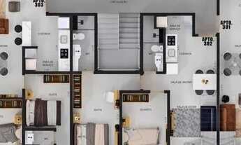 Imagem 7: Apartamento com 3 dormitórios à venda, 80 m² por R$ 365.000 - Bessa - João Pessoa/PB