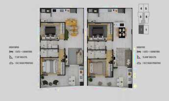 Imagem 3: Apartamento com 2 dorms, Boqueirão, Praia Grande - R$ 464 mil, Cod: 716231