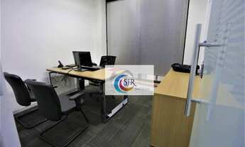 Imagem 7: Andar comercial com 413 m² de área útil, MOBILIADO, recepção, piso elevado parte em carpet