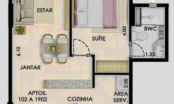 Imagem 7: Apartamento para venda com 52 metros quadrados com 2 quartos em Boa Viagem - Recife - PE