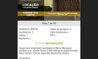 Imagem: Casa pra alugar no Mecejana